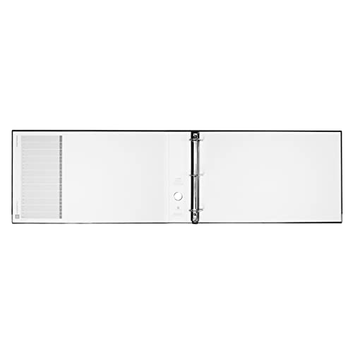 3-Ring Premium Ledger Binder for 11" x 17" Paper, 6pk - Black, by Bindertek
