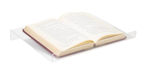 Better Display Cases Clear Acrylic Book Riser Stand 14" L x 10" W x 1.5" H (A129)