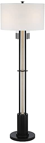 McKinley 73 1/4" Tall Black 4-Pull Chain Floor Lamp Living Room