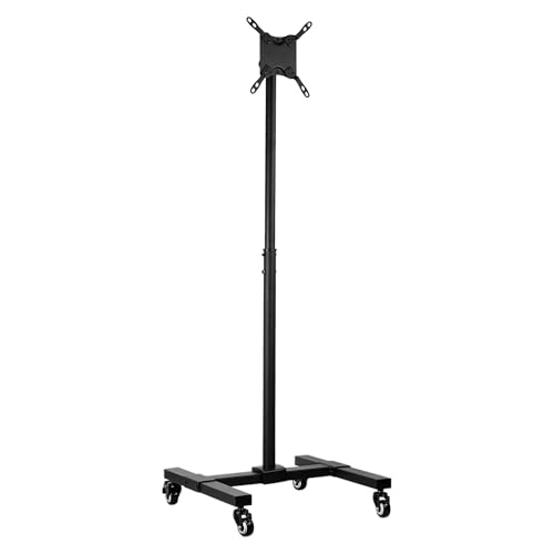 Mount-It! Mobile TV Stand with Locking Wheels, 13-42", Black