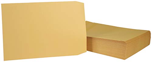 School Smart Grip Seal Envelopes, 10 x 13 Inches, Kraft, Pack of 100