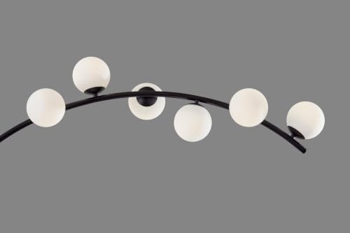 Adesso Black LED Arc Lamp with Circadian Switch
