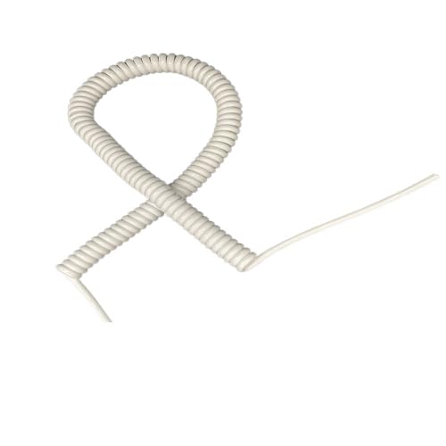 8 Core Coiled Spring Cord, Flexible Signal Spiral Cable, Stretch 3-8 Meters