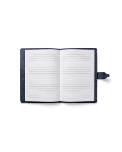 Maruse Refillable Leather Journal – Handmade Italian Leather Notebook Cover with Lined Notebook for Business & Travel,Blue