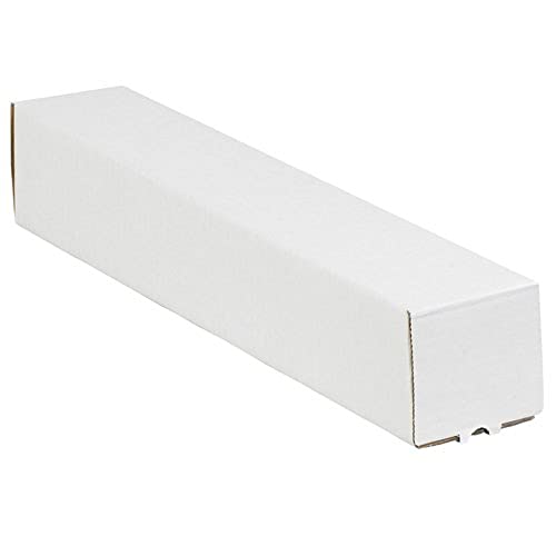 Partners Brand PM3343 Square Mailing Tubes, 3" x 3" x 43", Oyster White (Pack of 25)