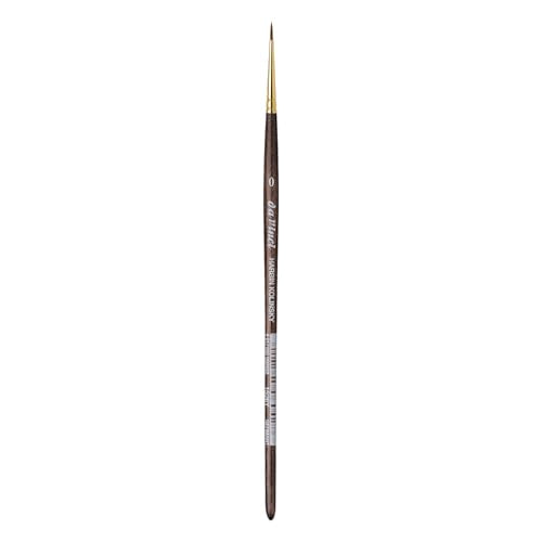 da Vinci Watercolor Series Paint Brush, Round Harbin Kolinsky Red Sable with Black Handle, Size 0 (1526Y-0)