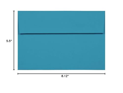 JAM PAPER A8 Colored Invitation Envelopes - 5 1/2 x 8 1/8 - Blue Recycled - Bulk 1000/Carton