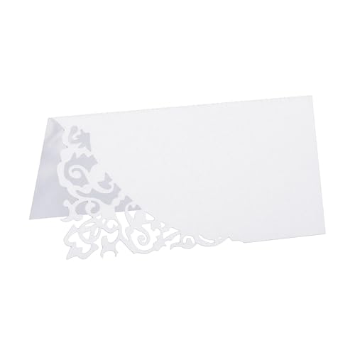 Name Tent Table Cards 200pcs Table Name Place Cards 3.9 x 3.9" Favor Decor Hollow Design Seat Blank Card for Wedding Party Seating Place Cards(Color13)