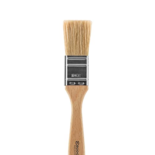 Escoda Series 8146 Artist Oil and Acrylic Paint Brush for Murals, Decorative Work & Faux Finishing, Natural Chungking Hog Bristle, Flat Single Thick Bristle, Size 30