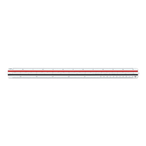 Aristo AR1314/3 Triangular Architect Scale Plastic 30 cm White