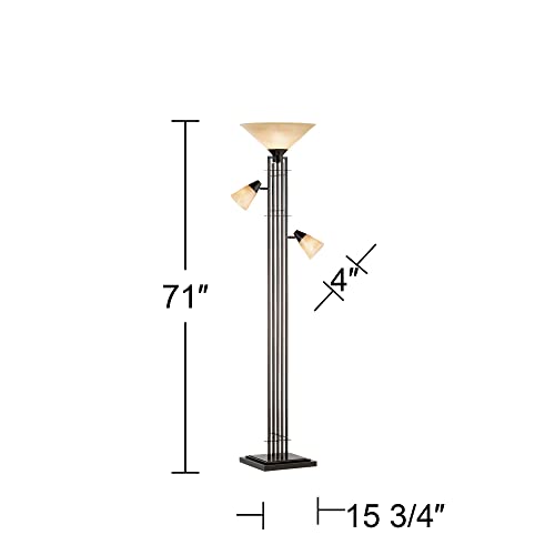 Marcos 71" Tall 3-in-1 Torchiere Floor Lamp with Side Lights Living Room