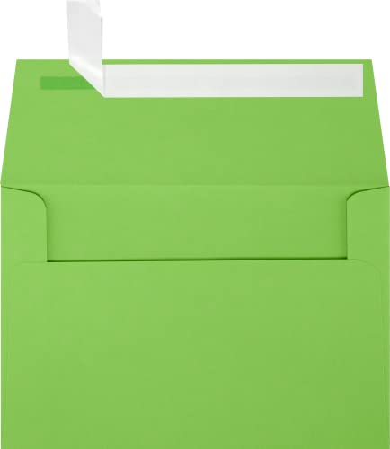 LUXPaper A4 Invitation Envelopes | Peel & Press | 4 1/4" x 6 1/4" | Limelight Green | 80lb. Text | 1,000 Qty