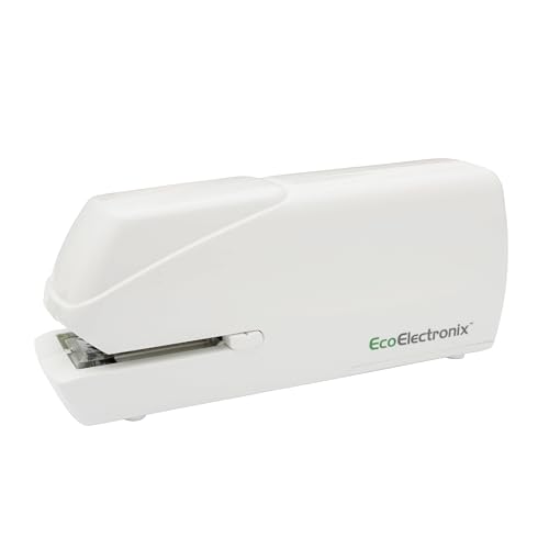 Eco Electronix Electric Stapler Pro White - Automatic Desk & Office Stapler