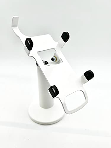 Discount Credit Card Supply DCCStands Freestanding Swivel and Tilt Pax A920 Terminal Stand with L920 Charging Base (White)
