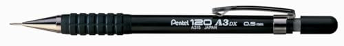 Pentel Sensi-Grip Automatic Pencil, 0.5mm, Black Barrel, Box of 12 (A315A)