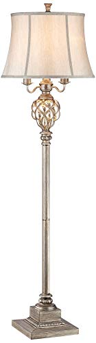 Luke Mercury Glass 4-Light 63 1/2" Tall Floor Lamp with Night Light