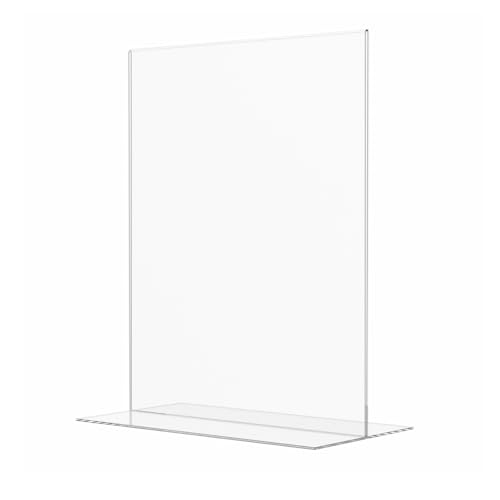 Marketing Holders 24 Pack Acrylic Sign Holder for 11" x 14" Signs Bottom Load Double Sided Poster Display Clear Place Card Up Right Frame for Furniture or Retail Stores and Catered Events