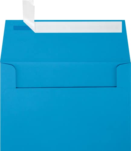 LUXPaper A4 Invitation Envelopes | Peel & Press | 4 1/4" x 6 1/4" | Pool Blue | 80lb. Text | 1,000 Qty