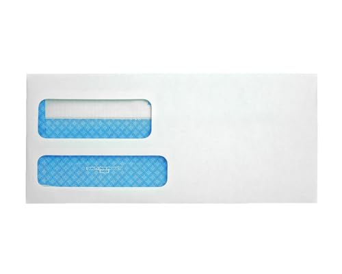 Quality Park #9 Security Envelopes, Double Window, Self Seal, Invoices/QuickBooks Statements, 3-7/8 x 8-7/8 Inches, 24 lb White, 500/Box (QUA24529)