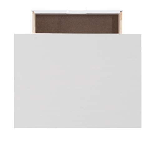 Linon Home Decor Products Corinne Eight Drawer Storage, White Wash Rolling Cart