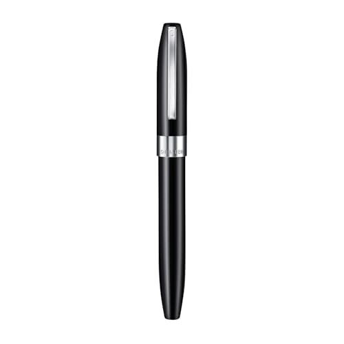 Sheaffer Legacy 9064 Rollerball Pen, Glossy Black Finish with Chrome-Plated Trim, Medium Point, Includes Leather Pouch & Premium Gift Box, Luxury Writing Instrument