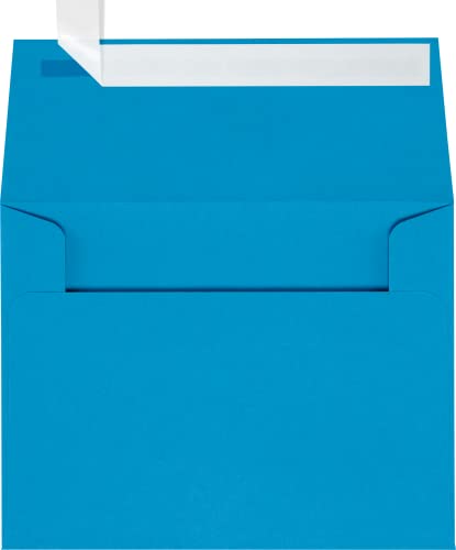 LUXPaper A2 Invitation Envelopes | Peel & Press | 4 3/8" x 5 3/4" | Pool Blue | 80lb. Text | 1,000 Qty