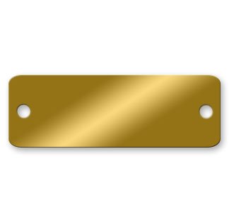 Nap Tags Blank Brass Tags Rounded Corner 3x1 inch