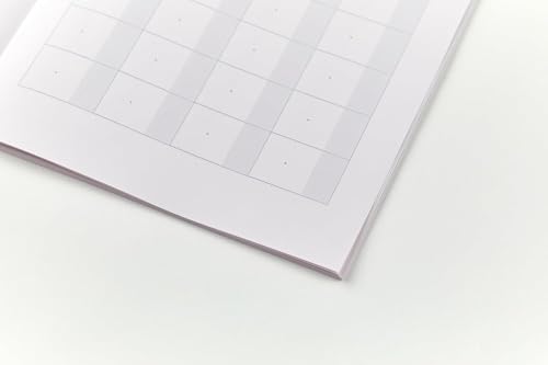 Large Chestnut Paperwork Study Book, OGUNO Loose Chinese Character Practice Book, 32 Characters, Semi B5, Lavender, Pack of 3 MGK32J-B530-LV-3P