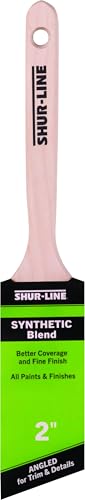 Shur-Line Better 2 in. Angled Paint Brush, for Cutting in Trim Edges and Detail Painting with Latex and Oil Paints, Case of 12