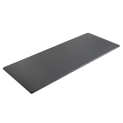 DACASSO Classic Black Leather Conference Table Single Runner- Luxury Leather Table Runner - Executive Desk Surface Protector - (Black, 30" x 12.5")
