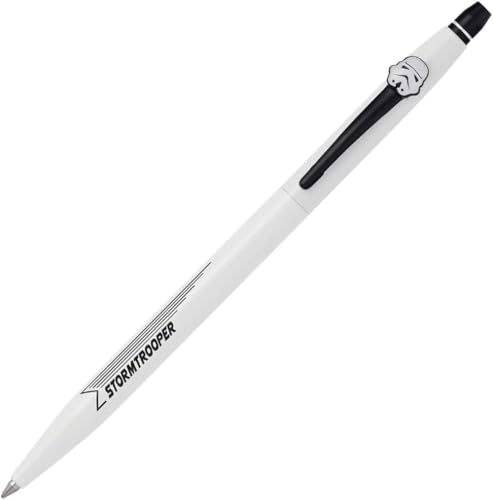 Cross Click Star Wars Stormtrooper in Imperial white lacquer, accented with a storm trooper emblem and satin-black appointments Refillable Rollerball Pen, Includes Luxury Gift Box
