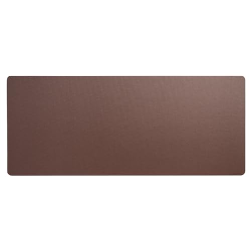 Dacasso 30" x 12.5" Chocolate Brown Leatherette Luxury Conference Table Single Runner for Writing - Executive Desk Surface Protector