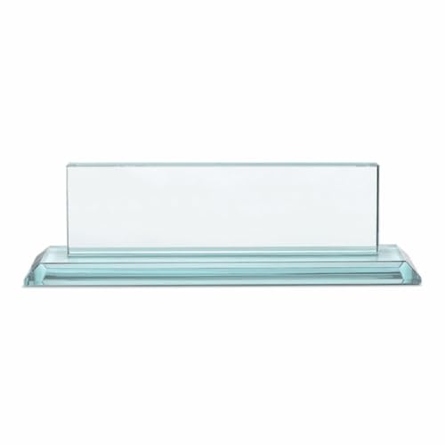 Executive Gift Shoppe | Distinguished Collection Personalized Crystal Desktop Name Plate with Custom Engraving