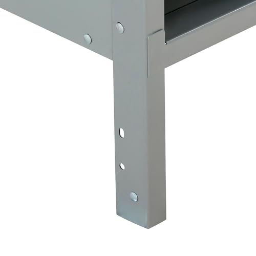 Global Industrial 4-Tier 4 Door Locker, 12"W x 15"D x 78"H, Gray, Unassembled