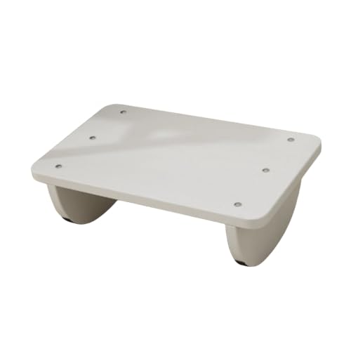 Ergonomic Under Desk Footrest for Office,Under-Desk/Sofa with 180° Rocking Motion,Solid Wood Frame 330lbs Load Capacity(White,30x40x14cm)