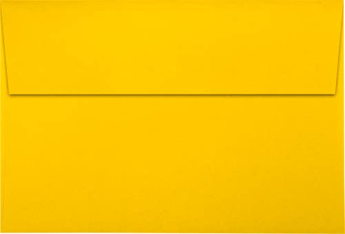 LUXPaper A8 Invitation Envelopes | Peel & Press | 5 1/2" x 8 1/8" | Sunflower Yellow | 80lb. Text | 250 Qty