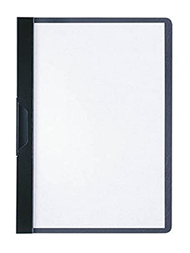 Durable 221701 Clamping-Workbook Clip Dura A5, Hard Slide, Until 30 Sheet A5, Black, 25er Pack of