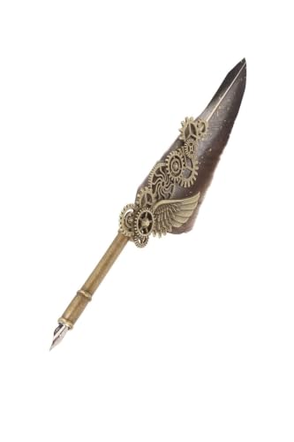 Vintage Feather Quill Pen and Ink Set Sealed Classic Writing Experience