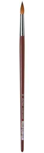 da Vinci Oil & Acrylic Series 1610 Oil Paint Brush, Round Kolinsky Red Sable, Size 24 (1610-24)