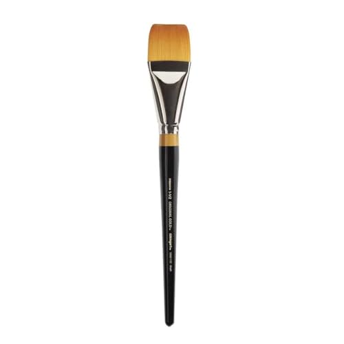 KINGART Original Gold 9550-1 1/2 Flat Wash Series Premium Golden Taklon Multimedia Artist Brushes for Acrylic, Watercolor & Oil