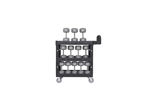 Rubbermaid Commercial BRUTE Heavy Duty 3-Shelf Utility/Service Cart, Small, Flat Shelves, Ergonomic Handle, 600 lbs. Capacity, for Retail Stores/Garage/Cleaning/Maintenance