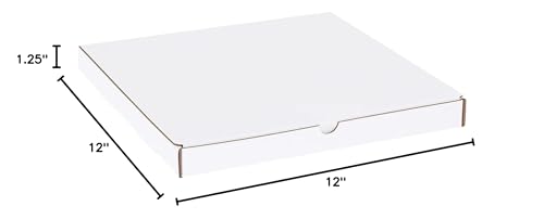 BOX USA BML12121 Literature Mailers, 12" x 12" x 1 1/4", White (Pack of 50)