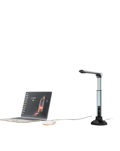 12MP USB Document Camera for Teachers Laptop A3/A4 Size Portable Book Scanner with Extension Stand OCR Zoom Paint Tool