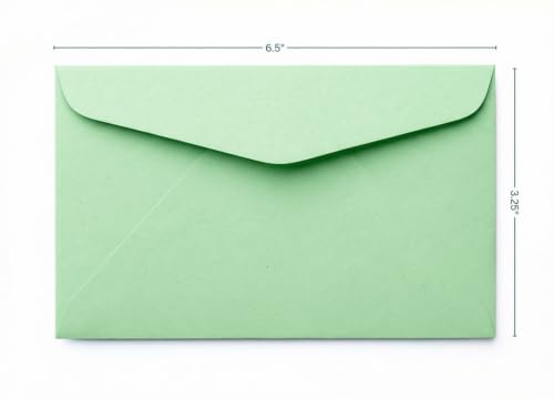 Limited Papers (TM) #6 3/4 Regular Envelope - Pastel - 24# (3 5/8 x 6 1/2) - Business Series (Green, 2500)