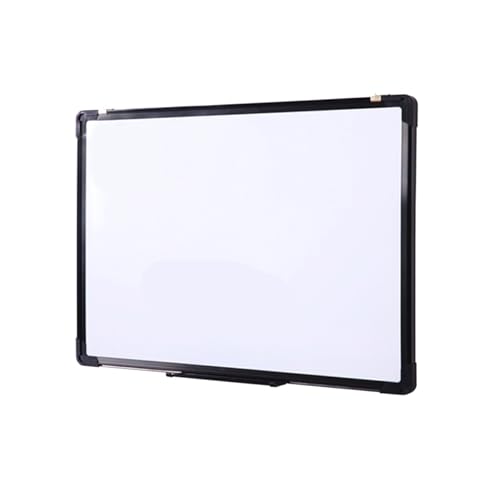JOMRTS Single-Sided Whiteboard -Black Aluminum Alloy Frame, Hanging Dry Erase Board for Office Meeting Teaching Training Graffiti Painting (70x100cm)