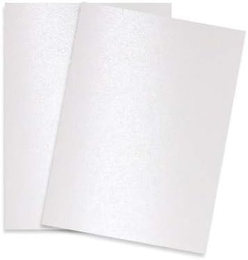 Shine PEARL White - Shimmer Metallic Paper - 8.5 x 11-32/80lb Text (118gsm) - (6 packs of 200) 1200 Sheets