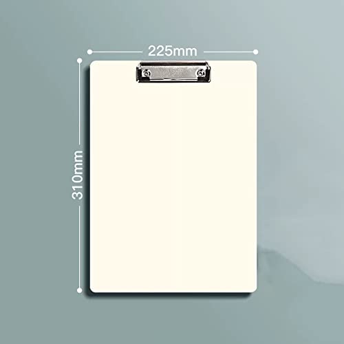 ECOLFE clipboard, 10 Pack Hardboard Record Board Clip Hard Shell Drawing Board with Metal Clip for Home, Office, Restaurant Plastic Folders(C)