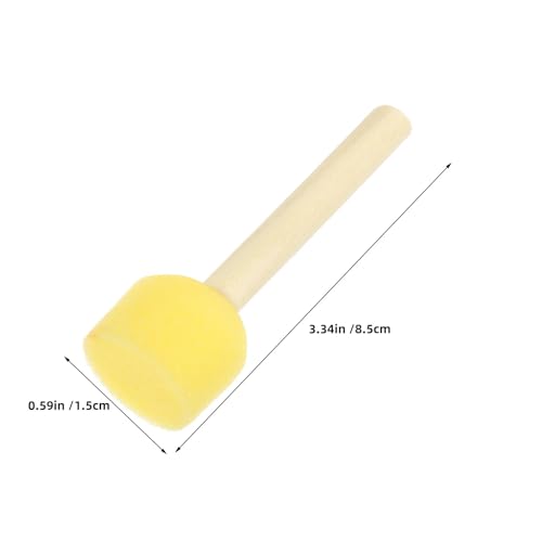 Foam Paintbrushes 10 pcs Sponge Paint Brushes Foam Applicator with Wooden Handle for Art Work Craft