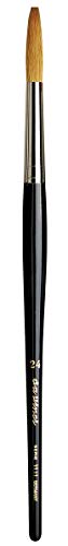 da Vinci Graphic Design Series Lettering Brush, Straight Edge Tip Kolinsky Red Sable with Black Handle, Size 24 (1111-24)