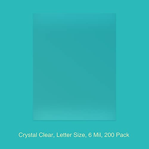 Binditek 6 Mil PVC Binding Covers, 8.5 x 11 Inches, Clear, 200 Pack